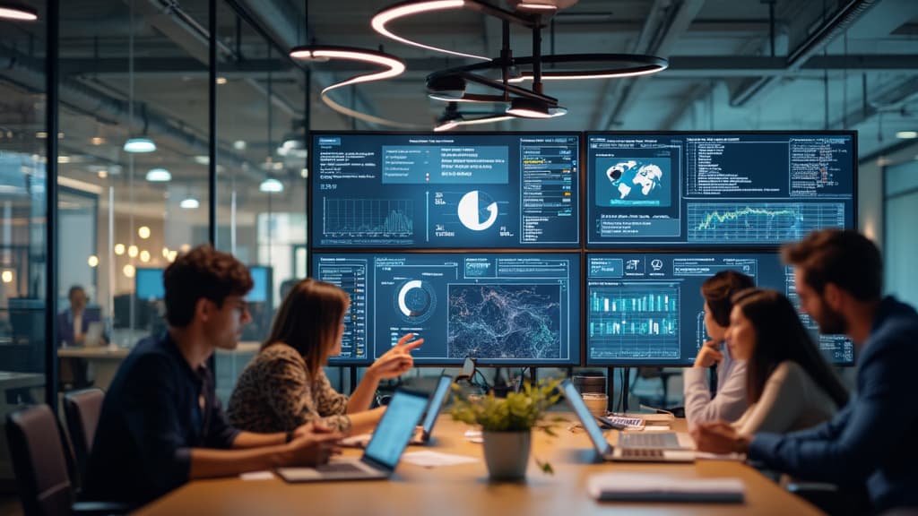 Teammeeting im Datenanalyse-Büro